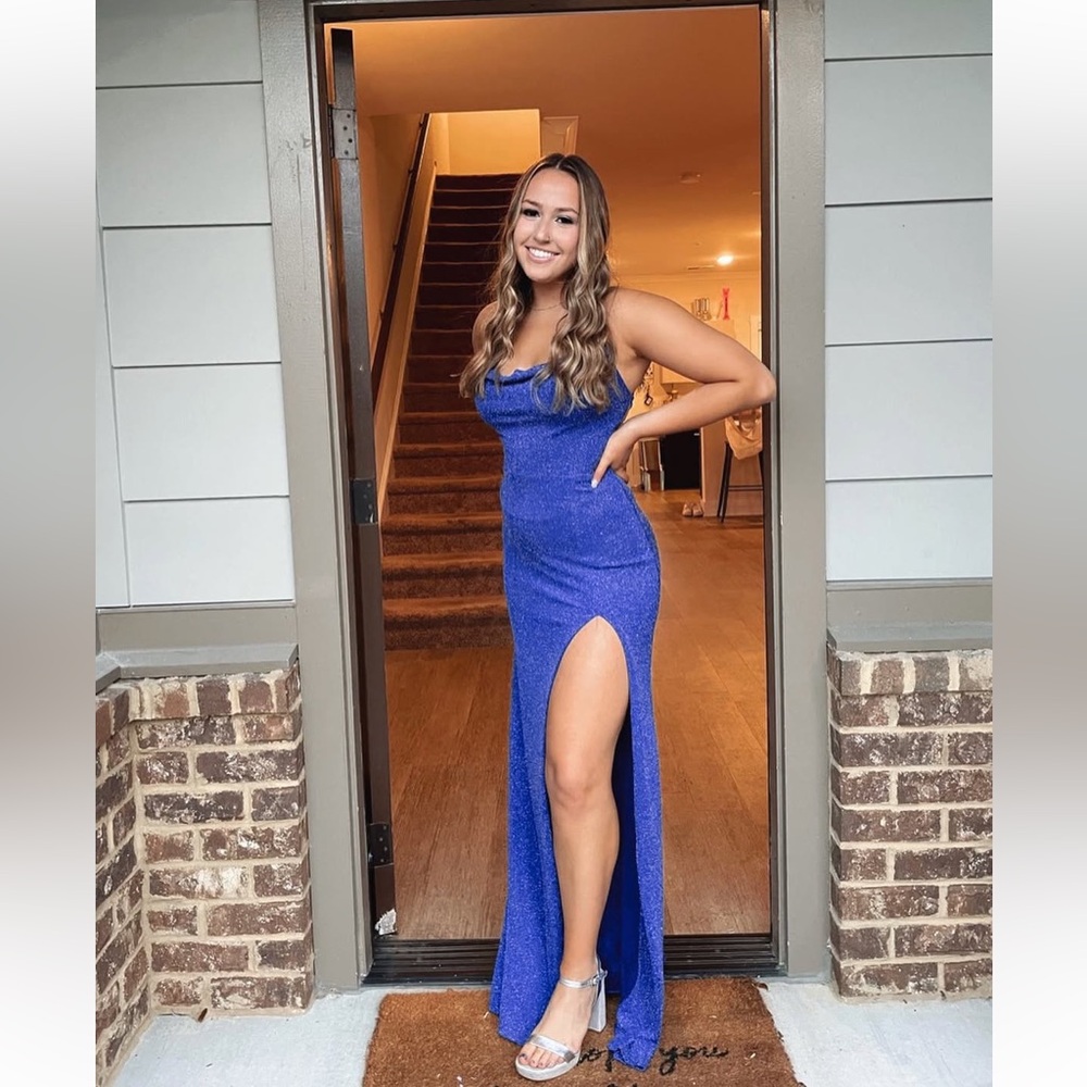 Windsor blue sparkly formal dress